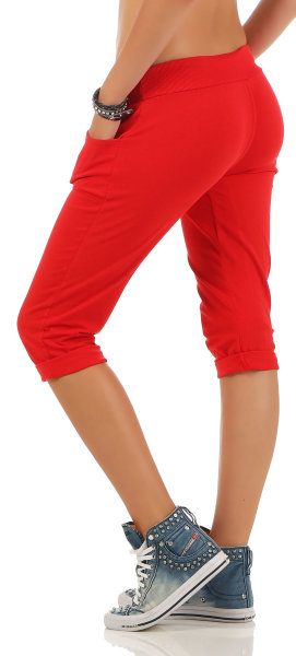 kurze Hose in Unifarben Pants 83701 (rot)