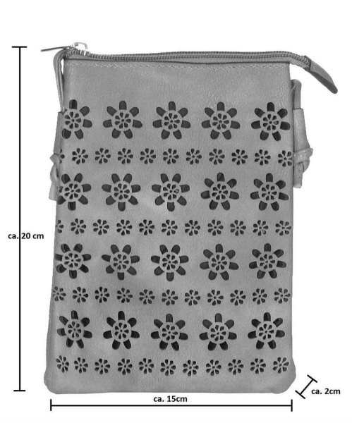 malito Damen Umhängetasche | kleiner Brustbeutel | Schultertasche mit Muster | Hüfttasche - Tasche T2462 bordeaux